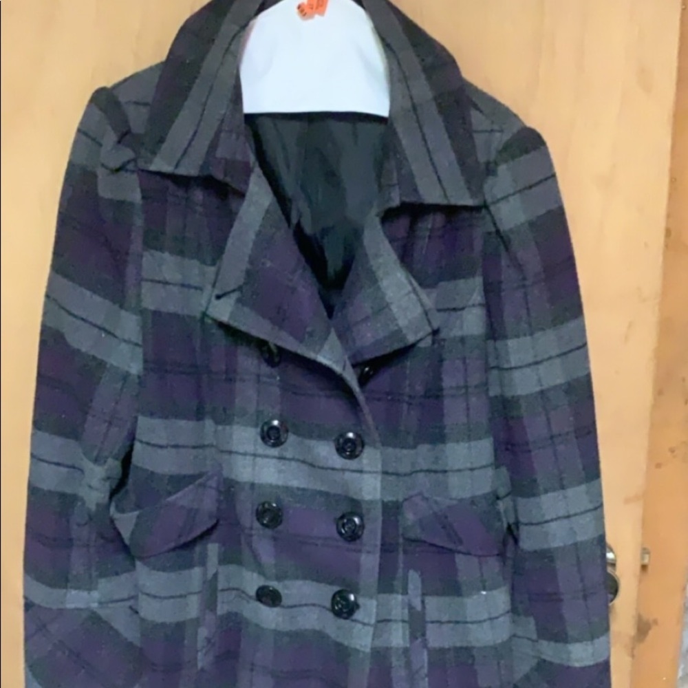 Grey/Purple Peacoat